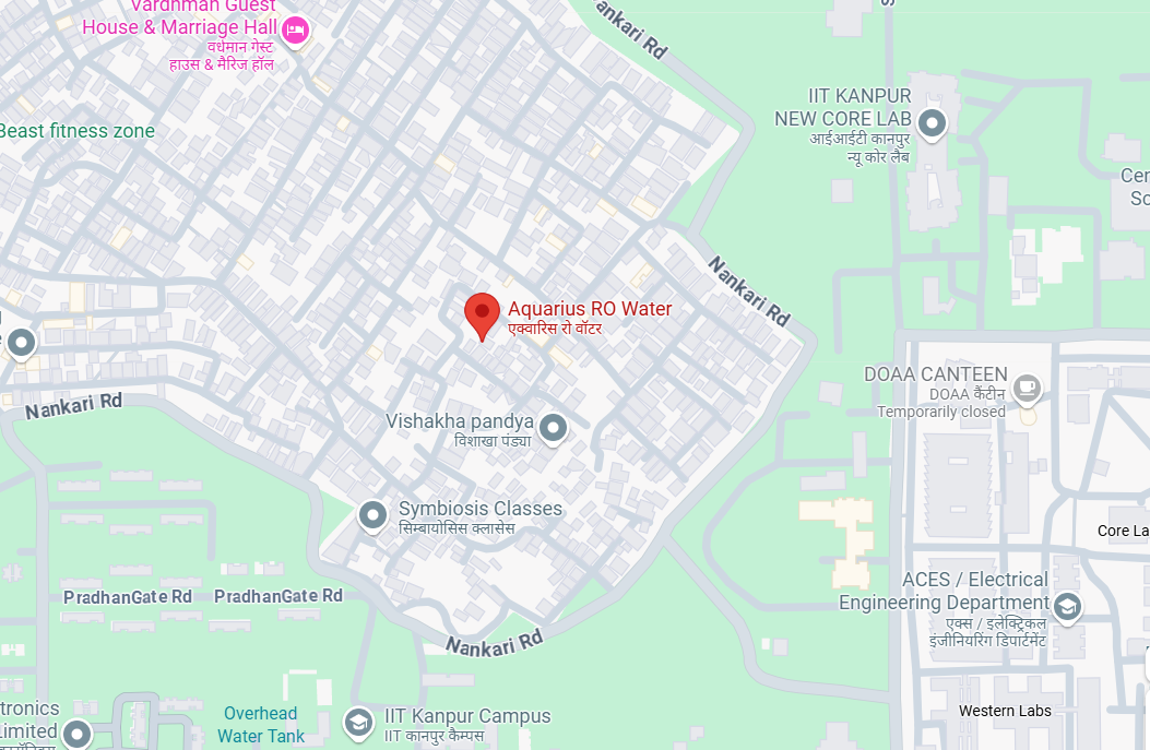 Aquarius RO Location Map - Near IIT Kanpur